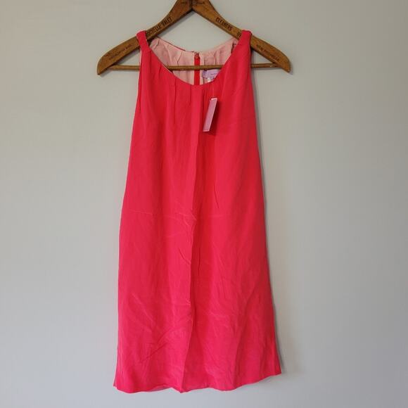 Tevrow + Chase Silk Dress Azalea Pink 6 - Picture 1 of 10